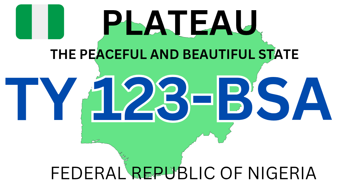 Plateau state plate number codes and what they mean